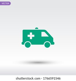 ambulance Icon. Vector illustration EPS 10.