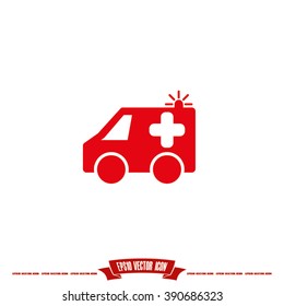 ambulance icon vector illustration eps10.