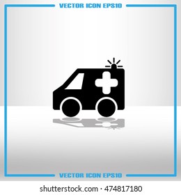 ambulance icon vector illustration eps10.