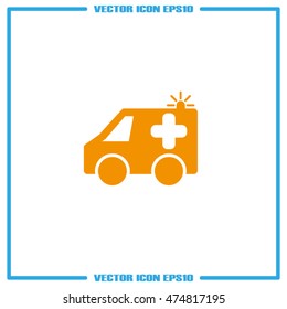 ambulance icon vector illustration eps10.