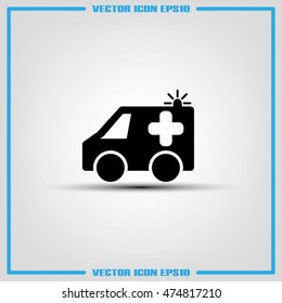 ambulance icon vector illustration eps10.