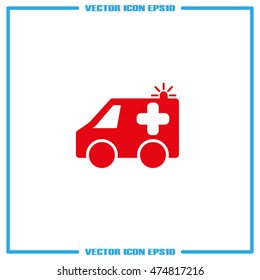 ambulance icon vector illustration eps10.