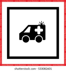 ambulance icon vector illustration eps10.