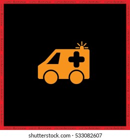 ambulance icon vector illustration eps10.