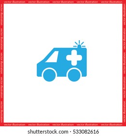 ambulance icon vector illustration eps10.