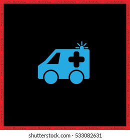ambulance icon vector illustration eps10.