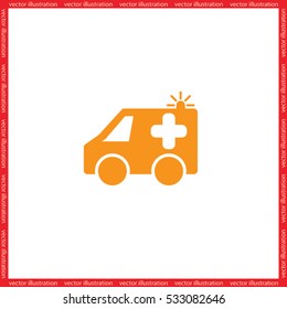 ambulance icon vector illustration eps10.