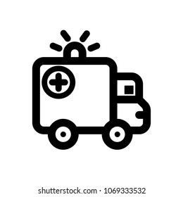Ambulance icon, vector illustration. Flat design style. vector ambulance icon illustration isolated on white background, ambulance icon Eps10. ambulance icons graphic design vector symbols.