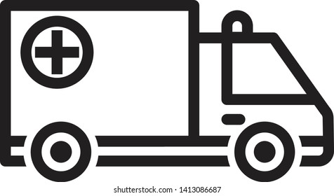 Ambulance Icon Vector Illustration Logo Template 