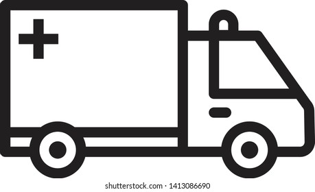 Ambulance Icon Vector Illustration Logo Template 