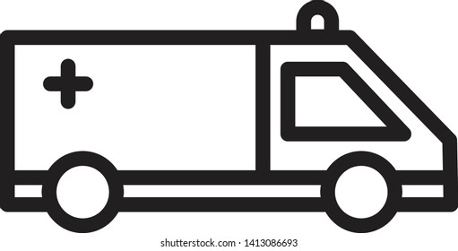Ambulance Icon Vector Illustration Logo Template 
