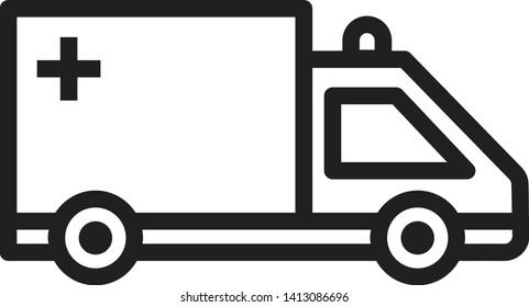 Ambulance Icon Vector Illustration Logo Template 