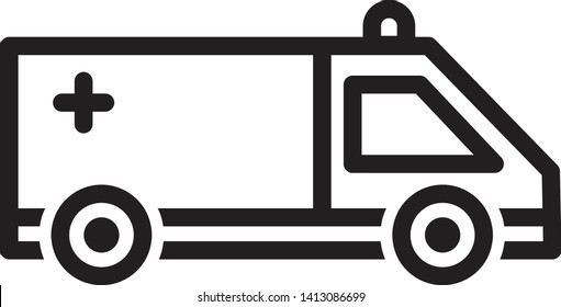 Ambulance Icon Vector Illustration Logo Template 