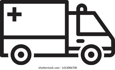 Ambulance Icon Vector Illustration Logo Template 