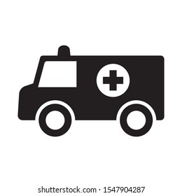 Ambulance icon, Vector Illustration on the white background.