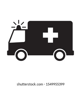 Ambulance icon, Vector Illustration on the white background.