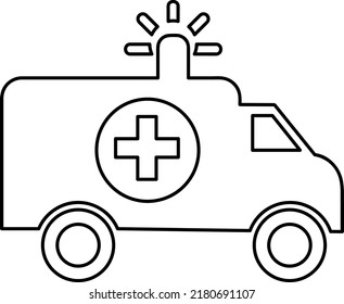 Icono de ambulancia ilustración vectorial en fondo blanco..eps
