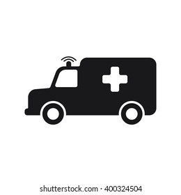 ambulance icon Vector Illustration on the white background.