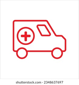 ambulance icon vector illustration symbol