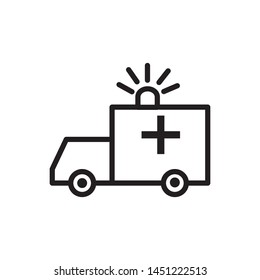 ambulance icon vector illustration template