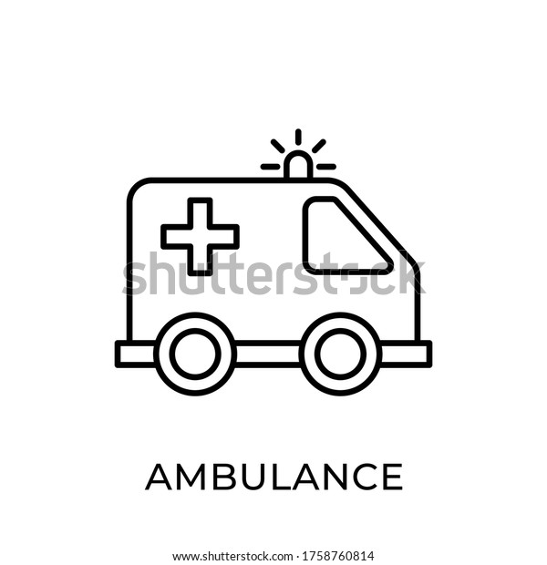Ambulance icon\
vector illustration template. Medical Ambulance vector icon flat\
design isolated on white\
background.