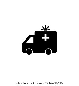 Ambulance icon vector illustration. ambulance truck sign and symbol. ambulance car
