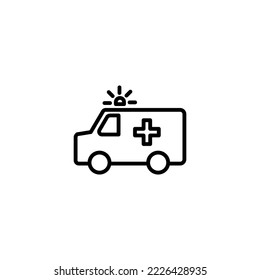 Ambulance icon vector illustration. ambulance truck sign and symbol. ambulance car