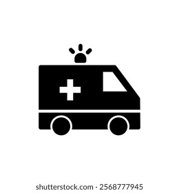 Ambulance icon vector illustration. ambulance truck sign and symbol. ambulance car