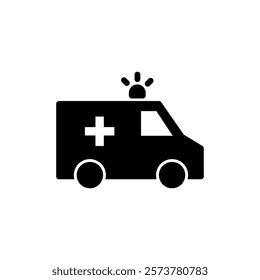 Ambulance icon vector illustration. ambulance truck sign and symbol. ambulance car