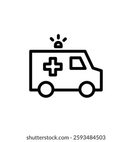 Ambulance icon vector illustration. ambulance truck sign and symbol. ambulance car