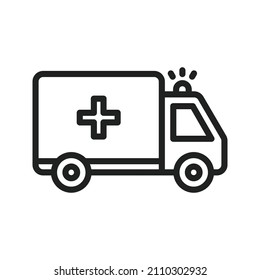 Ambulance icon vector image. Can also be used for Physical Fitness. Suitable for mobile apps, web apps and print media.