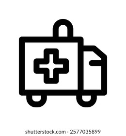 ambulance icon. vector line icon for your website, mobile, presentation, and logo design.