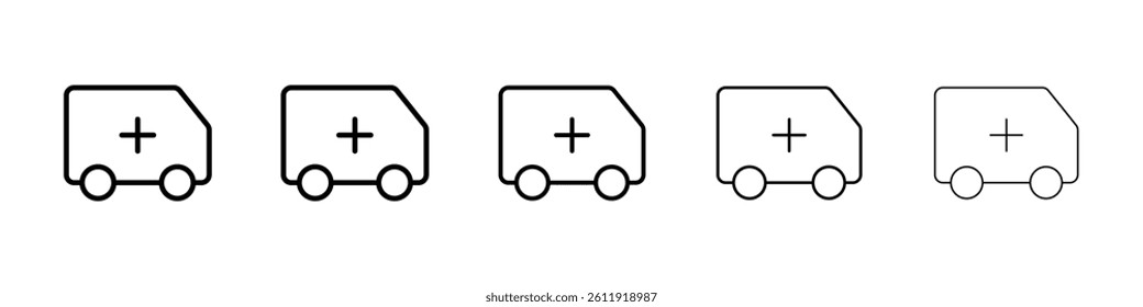 Ambulance icon Vector logo sign