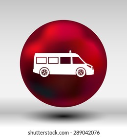ambulance icon vector medical urgent first relief technician.