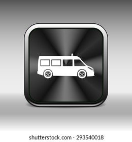 ambulance icon vector medical urgent first relief technician.