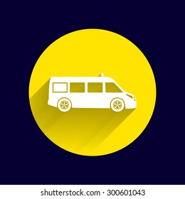 ambulance icon vector medical urgent first relief technician.