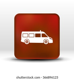 ambulance icon vector medical urgent first relief technician.