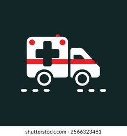 Ambulance icon. Vector outline illustration Clipart