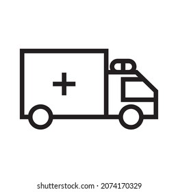ambulance icon vector sign design