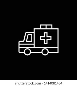 ambulance icon- ambulance vector sign and symbol.