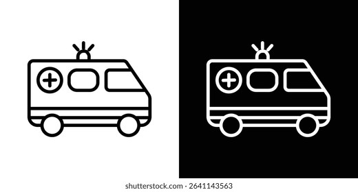 Ambulance icon vector simple element illustration editable
