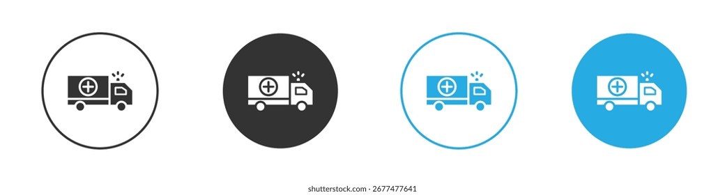 Ambulance icon vector style flat trendy collection.