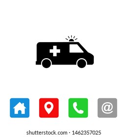 Ambulance icon vector, Ambulance symbol vector