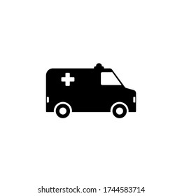 Ambulance icon vector. The symbol of a flat ambulance car on eps 10
