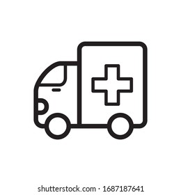 ambulance icon vector symbol template
