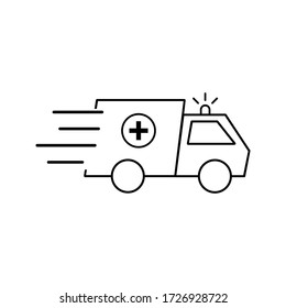 Ambulance icon vector in trendy design.EPS 10