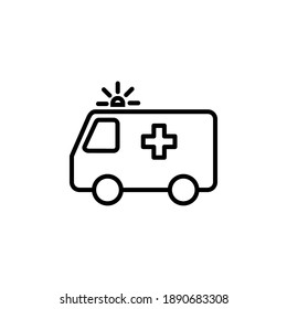 Ambulance icon vector. ambulance truck icon vector. ambulance car