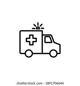 Ambulance icon vector. ambulance truck icon vector. ambulance car