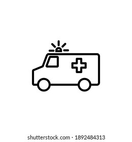 Ambulance icon vector. ambulance truck icon vector. ambulance car