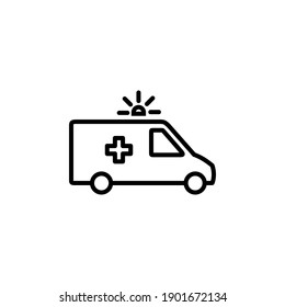 Ambulance icon vector. ambulance truck icon vector. ambulance car
